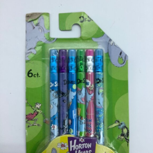 Dr. Seuss Horton Hears A Who 6 Pack Wooden Pencils Raymond Geddes HB#2 - Picture 5 of 7